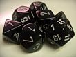Chessex Dice: Polyhedral 7-Die Borealis Dice Set - SMOKE with/SILVER - NEW