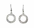 Earrings - E101 - Crystal Circles (3/4") ~ Clear