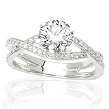 14k Pave Set Engagement Ring with a 0.71 Carat E I1 Certified Center Stone and 0.4 Carats of Side Diamonds (1.11 Cttw)