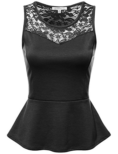Fifth Parallel Threads Women's Sleeveless Peplum Top