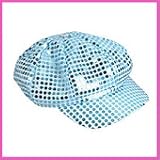 Blue Sequin Newsboy Hat Diva Hat