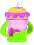 Nuby 3-D Flower 2 Handle No-Spill Super Spout Cup, 7 Ounce