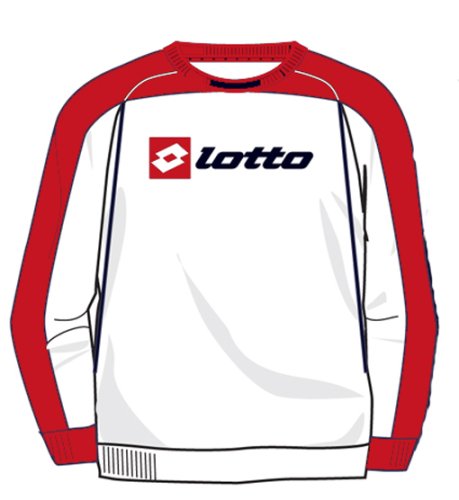 Lotto Sweatshirt Fl Open, Herren, weiß/rot