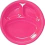 Bright Pink Divided Dinner Plates 20ct