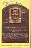Monte Irvin Autograph/Signed Baseball HOF Plaque