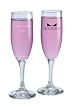 Hortense B. Hewitt Wedding Accessories Bridesmaid and Groomsman with Tie Champagne Toasting Flutes, Set of 2