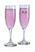Hortense B. Hewitt Wedding Accessories Bridesmaid and Groomsman with Tie Champagne Toasting Flutes, Set of 2