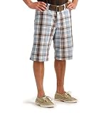  : Lee Dungaree Men's Del Mar Short, Blue Plaid, 38W