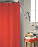 Kitchen & Housewares : Refresh Red Water Repellent Polyester Shower Curtain Including 12 Curtain Rings