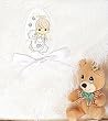 Precious Moments Shawl and Toy Gift Set - White
