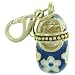 Blue Mary Jane Shoe Clasp Charm Pendant