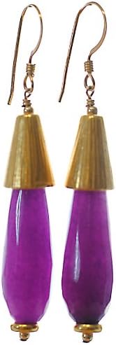 Catherine Nicole 'Annabelle' Purple Jade Earrings