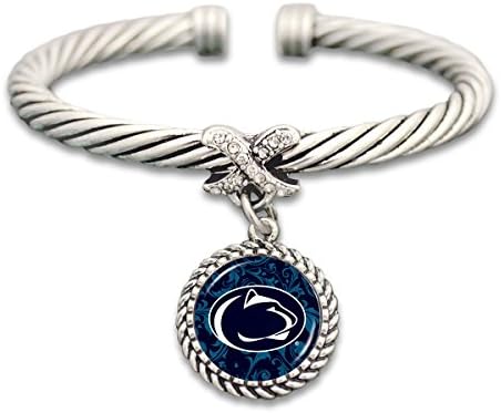 NCAA Penn State Nittany Lions Womens X-Bangle, Silver, One Size