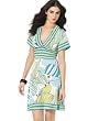 BCBGMAXAZRIA Butterfly-Printed Rayon Jersey Dress