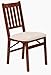 Arts and Crafts Wood Folding Chair with Upholstered Seat (Set of 2) Finish: Cherry