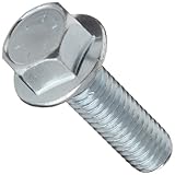 Grade 8 Zinc Plated Steel Serrated Flange Screw, Hex Drive, 1/4" - 20, 3/4" Length, Fully