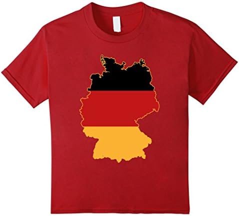 Kids Germany Flag Map T shirt Deutschland Flagge Karte Tee 6 Cranberry