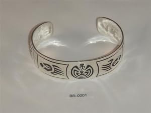 Hopi Silver Overlaid Cuff Bracelet - BR-0001
