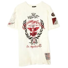 Christian Audigier Men's Big And Tall Short Sleeve Garage Parts T-Shirt