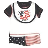 Newborn Boys 4pc Stars, Stripes Forever Short Set