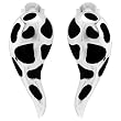 Black Enamel Sterling Silver Earrings