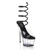 ADORE-791, 6 1/2'' Stiletto Heel Spiral Ankle Wrap Platform Sandal, by Pleaser USA