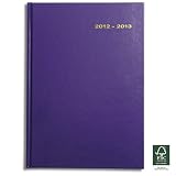 Pirongs A416 A4 2012-2013 Purple Page-a-day Academic Diary - available in ten different colours