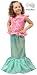 Little Adventures Princess Ariel Magical Mermaid Dress up Costume w/Free Bow-Size 5-7-Machine Washable!