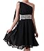 Fashion Plaza Chiffon Ribbon One-shoulder Bridesmaid Homecoming Party Dress D0172