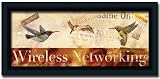 Wireless Networking by Wendy Russell 8x20 Birds Row Sign Fine Art Print Framed