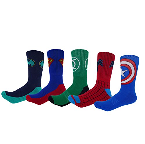 Men's Superman Figure cotton socks pack of 5 WZM0023