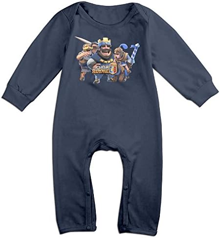 Clash Royale Game Kids Long Sleeve Bodysuits Baby Suits Clothes Navy