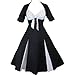 Skelapparel 50's Black and White Polka Dot Party Swing Dress