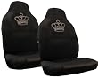 Crown Heart Gem Crystals Studded Rhinestone Bucket Seat Covers - Pair