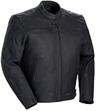 Tourmaster Coaster Air II Mens Leather Motorcycle Jacket Black M
