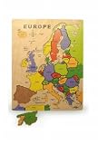 Children's Map of Europe Wooden Toy Insert Puzzle Ages 3+ - Wooden Toy