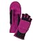 Isotoner Fingerless Hybrid Glove - Pink/Black