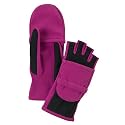 Isotoner Fingerless Hybrid Glove - Pink/Black