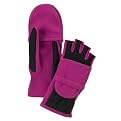 Isotoner Fingerless Hybrid Glove - Pink/Black