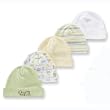 Gerber Cap, 5 Pack, Neutral, 0-6 Months