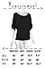 TL Women's Versatile Short Sleeve Boat Neck Dolman Drape Tops with Banded Bottom