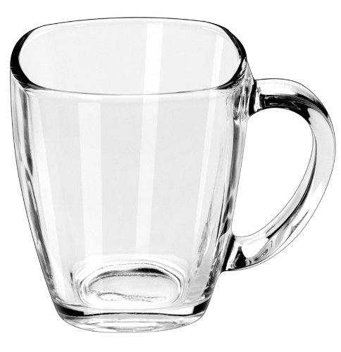 Libbey 14-Ounce Clear Tempo Square Mug, Set of 12