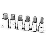 Performance Tool w38886 6 Piece 1/2 Drive Large Hex Bit Socket Set 3/8', 1/2' , 9/16', 12mm, 14mm, 1