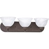 Low Price on  Progress Lighting P3268-33 3-Light Bath Bracket with Swirled Alabaster Glass, Cobblestone