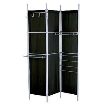 Adesso Hang It Up Folding Screen, Black/Steel