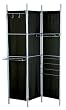 Adesso Hang It Up Folding Screen, Black/Steel