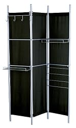 Adesso Hang It Up Folding Screen, Black/Steel