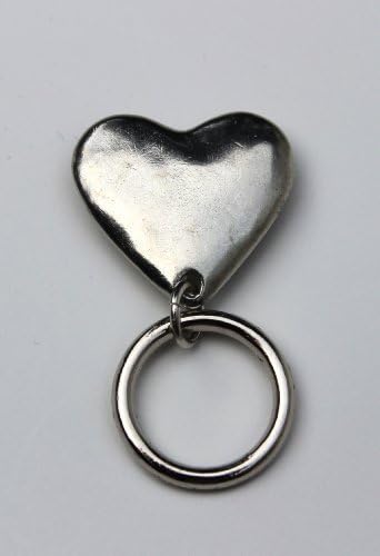 Silver Pewter Heart Design - Smart Pin Magnetic Eyeglass Keeper Pin Badge Holder Brooch with Jewelry Bag and Made in USA (24)