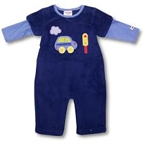 Minibasix Baby Boys Navy Coverall ~ Stop Light