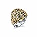STARHAVEN Sterling Silver & 18k Yellow Gold Dome Ring